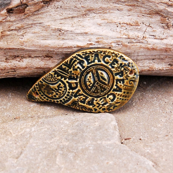 Peace Sign Paisley Bracelet Bar