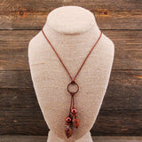 Rustic Tribal Bead and Pearl Necklace
