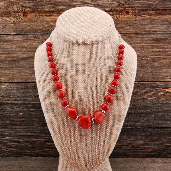 Red Sponge Coral Necklace – Carleh's Creations
