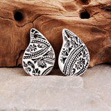 Black and White Paisley Drops