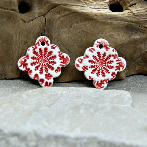 Red Christmas Snowflakes