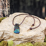 Chalcopyrite and Leather Necklace