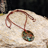 Ceramic Dragonfly and Leather Necklace