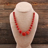 Red Sponge Coral Necklace